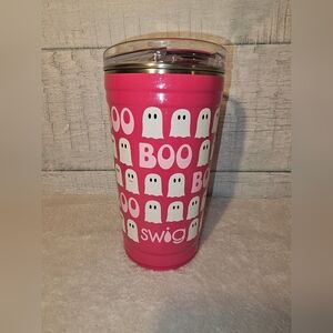 Pink Boo Crew Swig Halloween 24 oz Party Cup with Lid Glow In The Dark